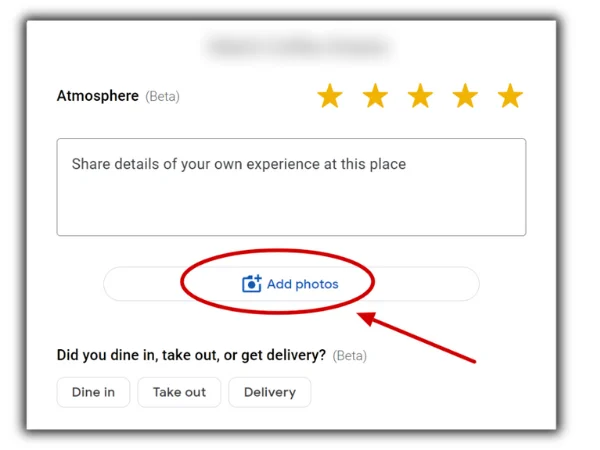 add-photo-on-reviews Include a picture on a review of a google business profile.